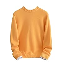 Men's Cashmere Sweater Solid Cashmere Round Neck Thickened Knitted Bottoming Sweater