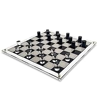 3D Luxe Acrylic Checkers Set, Clear