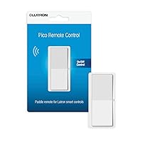 Lutron Pico Paddle Remote for On/Off Control | for Caséta Smart Switches and Dimmers | PJ2-P2B-GWH | White