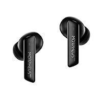 Morpheus 360 Pulse ANC Hybrid Active Noise Canceling Earbuds, Hi-Res Core, Wind Noise Reduction, Bluetooth 5.2 Wireless, One Touch Media Control, Waterproof, with Recharging Case - Pure Black