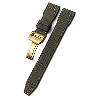 20mm 21mm 22mm Woven Nylon Watch Strap Fold Buckle Watchbands Fit for IWC Pilot Mark Portugieser Portofino Bracelet (Color : 8mm, Size : 22mm)