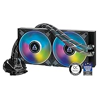 ARCTIC Liquid Freezer II 280 A-RGB - Multi-Compatible CPU AIO Water Cooler with A-RGB, efficient PWM-Controlled Pump, CPU Cooler, AIO Cooler, CPU Liquid Cooler - Black