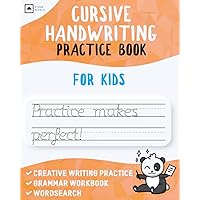 Cursive Handwriting English Grammar Practice Book for Kids: Learn cursive letter tracing for beginners with English grammar writing practice in book