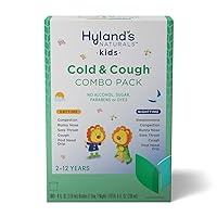 Kids Cold Medicine for Ages 2+, Hylands Naturals Kids Cold & Cough, Day and Night Combo Pack, Syrup Cough Medicine for Kids, Nasal Decongestant, Allergy Relief, 4 Fl Oz (Pack of 2)
