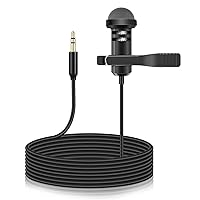 AGD Professional External TRS 3.5 Lavalier Lapel Microphone Clip-on Lav  Mini Mic Compatible with Rode Wireless Transmitter Go GoPro MediaMod Zoom