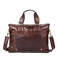 Vintage Leather Briefcase Work Bag Laptop Satchel Handbag