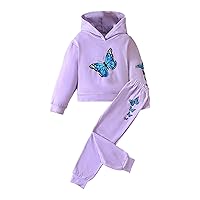 Mom And Baby Matching Shoes Toddler Girl Butterfly Print Long Sleeve Hoodie Pants Set Baby Girl Outfit with