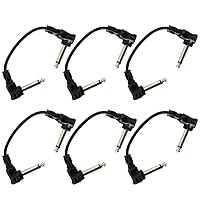 Hosa CFS-606 Molded Right Angled Guitar Patch Cable, 6 Inch (6 Pack)