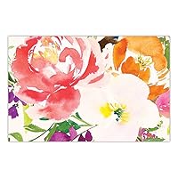 DB Party Studio Pack of 25 Paper Place Mats Gorgeous Tropical Watercolor Floral Anniversary Engagement Wedding Parties Easy Cleanup Disposable Luncheon Dinner Table Settings Decor 17