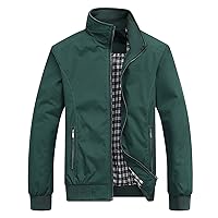 Men Quilted Bomber Jacket Lightweight Softshell Flight Jackets Windbreaker Varsity Slim Full Zip Coat for Golf Hiking