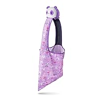 TeeTurtle Plushiverse - Plushie Tote Bag - Cute Kawaii Purple Boba Panda - Novelty Foldable Shoulder Bag