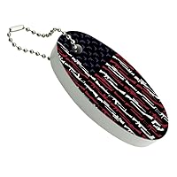 Graphics and More American Gun Flag USA Second 2nd Amendment Floating Keychain Oval Foam Fishing Boat Buoy Key Float