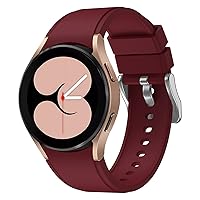 20mm Original Silicone WatchBand Strap for Samsung Galaxy Watch 4 40 44MM/Classic 42 46mm Smartwatch Wristband Bracelet (Color : Wine red, Size : Watch4 Classic 42mm)