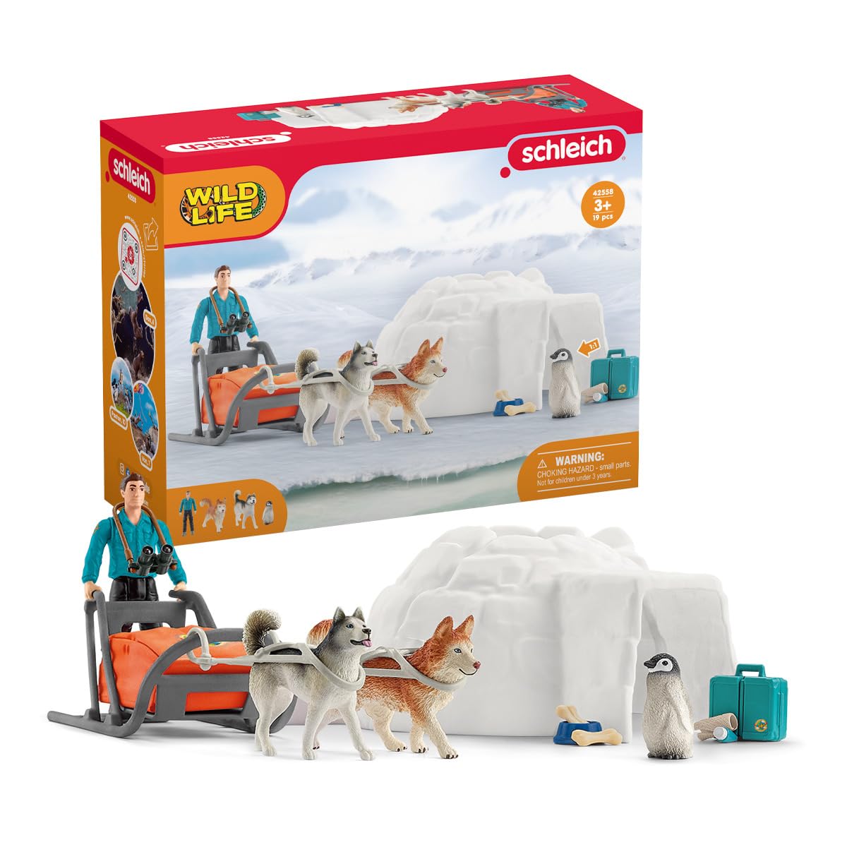 Schleich Wild Life Wild Animal Toy Playset for Boys and Girls Ages 3+, Antarctic Expedition with Arctic Animals
