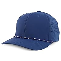 6 Panel Mid Profile Hybrid Perforated Cap with Rope