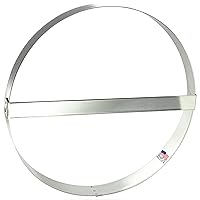 Foose Brand Extra Large Circle Round With Brace Cookie Cutter 8 in, Tin Plate Steel, Handmade in USA