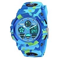 Easter Basket Stuffers Kids Watch, 50 M Waterproof LED Digital Sport Watch Teen Boys Girls Outdoor Watches - Analog and Digital Multifunction Watches with Alarm and Calendar Stocking Stuffers