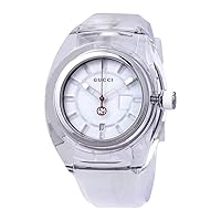 Gucci Quartz Stainless Steel and Rubber Casual White Women's Watch(Model: YA137110)