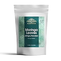 Moringa Leaves Powder Oleifera Leaf Shigru Great in Drinks and Smoothies 16 Ounce