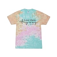 Love Them Anyway Luke 23:34 Christian Unisex Tee Ladies Design Short Sleeve Tie Dye T-Shirt-Snowcone-XXL