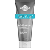 KERACOLOR Text lt Up Texturizing Cream for Curly Hair - Color Preserving that Enhances Curls and Waves - Provides Heat Protection, 6 fl. oz.
