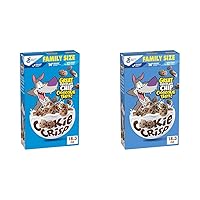Cookie Crisp Breakfast Cereal, Chocolate Chip Cookie Taste, Made With Whole Grain, Family Size, 18.3 oz (Pack of 2)