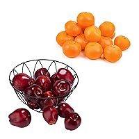 Toopify Fake Fruit 16PCS Artificial Red Apples and Artificial Oranges