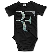 Baby's Roger Federer Tennis Superstar Bodysuit Romper Jumpsuit Baby Clothes Black