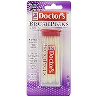 The Doctor's BrushPicks Interdental Toothpicks, 120 Count. (Pack of 12)