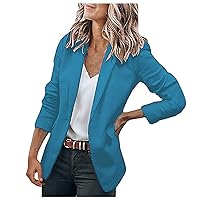 Women's Casual Blazer Casual Lapel Open Front Long Sleeve Work Office Suit Jacket Coat Blazer Dress