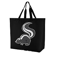 Naughty Skunk Women's Shopping Bag Fordable Tote Bag Large Top Handle Handbag for Travel Work