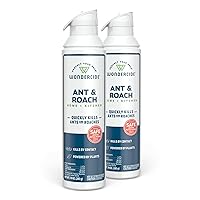 Wondercide - Ant & Roach Aerosol Spray for Kitchen, Home, and Indoor Areas - Ant, Roach, Spider, Flea, Stink Bug Killer with Natural Essential Oils - Pet Safe - 10 oz 2-Pack