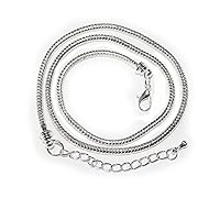 Sexy Sparkles European 22 Inches Snake Chain Charm Necklace