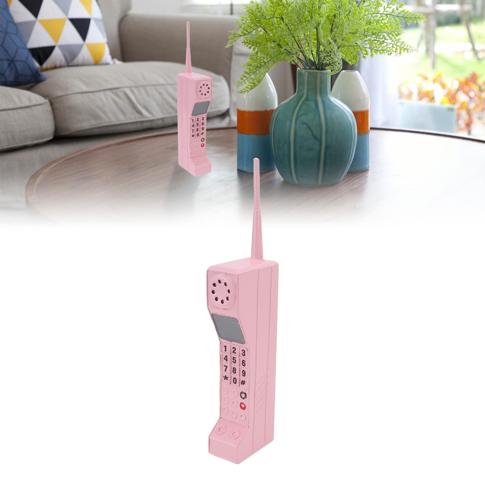 Inflatable Mobile Phone,80's Retro Mobile Phone,Retro Brick Cell Phone Ornament,for 80's 90's Party Decorations Supplies Retro Cell Dress Accessory,Inflatable Mobile Phone (Pink)