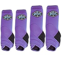 Professional's Choice 2XCOOL Sports Medicine Horse Boots | Protective & Breathable Design for Ultimate Comfort & Durability in Active Horses | Value 4 Pack | Small Purple