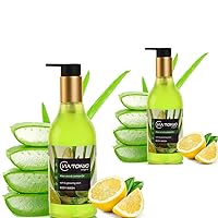 Pack of 2 - Lemon Oil & Aloe Vera Extracts Body Wash With Japanese Inspired | No Sulphate, No | Aromatherapy Cleanser For Men And Women Shower And Bath | Low pH Gel | Skin Moisturizing & Refreshing Bio Body Wash | 285ml