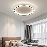 15.7 Inch Flush Mount Ceiling Light, 40-60W Round LED Ceiling Light Fixtures, Thin Modern Ceiling Lamp, Close to Ceiling Lights for Bedroom, Kitchen, Living Room, 3 Color Temperature Selectable