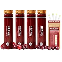 UTI Support Cranberry Elixir, 4X Bottles (Monthly Supply) Clinically-Proven & Antibiotic-Free, Packed with 3,000 Real Cranberries (Tart Taste) Vegan & Non-GMO, Zero Added Sugar