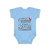 When A Cardinal Appears in Your Yard It's A Visitor from Heaven Cardinal Baby Outfit Remembrance Gift for Grieving Baby Romper Baby Gift Baby Present Babygrow Blue-Style-8 9months