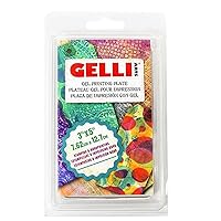 Gelli Arts Printing Plates, Gel Art Printing Plates, Gel Plate Assortment, Renewable Rectangular Printing Surface 3x5 Inch