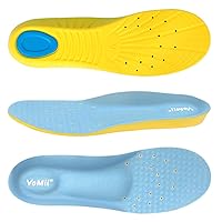 Shoe Insoles for Kids and Women, Memory Foam Insoles, Comfortable Sports Shoe Inserts for Shock Absorption and Relieve Foot Pain, Plantar Fasciitis Arch Support Insoles, S(Women 5-6/ Kids 2-5) Blue