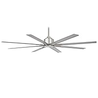 F896-65-BNW Xtreme H2O 65 Inch Outdoor Ceiling Fan with DC Motor, Silver Brushed Nickel Wet Finish