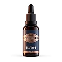 King C. Gillette Beard Oil for Men - Argan, Jojoba, Avocado, Macadamia Seed and Almond Oils - Moisturize and Soften Beard