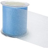 May Arts 2-Inch Wide Ribbon, Light Blue Sheer Twinkle