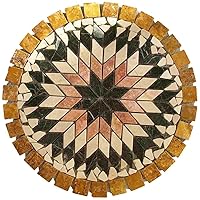 60 cm Travertine Marble Mesh-Mounted Mosaic Art on Net, Handmade 24