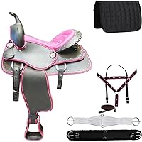 Western Style Synthetic Saddle with Accessories for 10-18