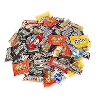 Holiday Chocolate Classic MARS Candy Snack Bars 1 Lbs Snickers, Milky Way, Twix, Almond Joy, 100 Grand, York Peppermint Patties, Peanut Butter Cups, and Milk Chocolate and Peanut M&Ms-Individually Wrapped Mini Fun Size Candies Variety Bulk Mix (16 Oz)