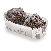 Panificio Premium 3-In Baking Cups:Regular-Ridged Elliptical Paper Baking Cups Perfect for Muffins,Cupcakes or Mini Snacks-Black & White Press Print Design-Disposable,Recyclable-200-CT
