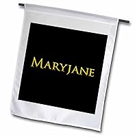 3dRose Maryjane common woman name in America. Yellow on black gift or charm - Flags (fl-376074-1)