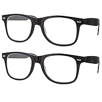 grinderPUNCH 2 Pack High Magnification Reading Glasses Strong Power Readers -1.00-6.00